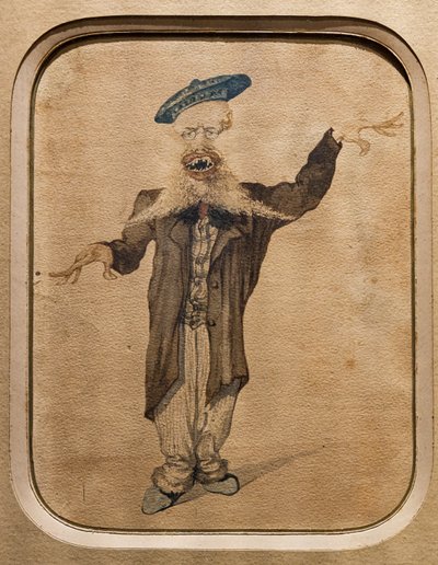 Karikatur av Telemaco Signorini, ca. 1884 (akvarell på papir) av Angiolo Tricca