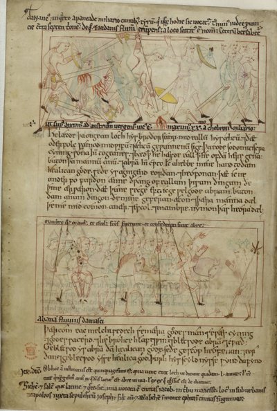 Bomull Claudius B. IV, f.25v Abraham og Lot av Anglo Saxon