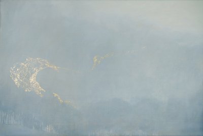 Light, 2022 (olje og bladgull på lin) av angus hampel