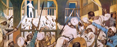 General Gordon var i ferd med å bli drept i Khartoum i februar 1865 av Angus McBride