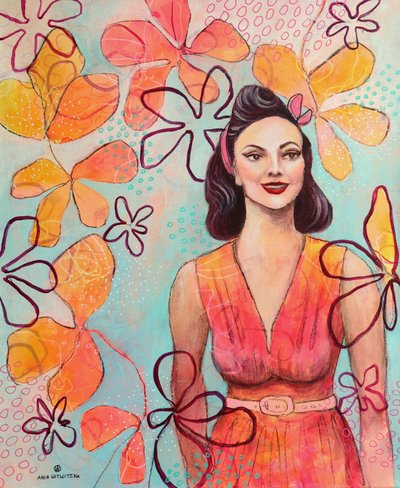 Retro Lady 5 av Ania Witwitzka