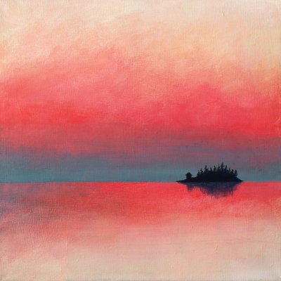 Solnedgang på Serene Island av Ania Witwitzka