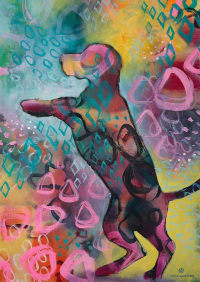 Levende, abstrakt hund av Ania Witwitzka