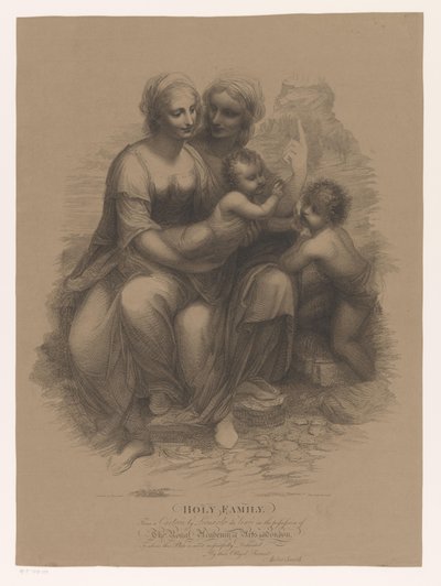 Hellig familie med døperen Johannes og Elizabeth Holy Family (tittel på objekt) av Anker Smith