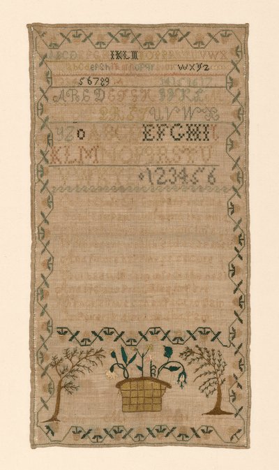Sampler, USA, 1800-tallet. av Ann Morris
