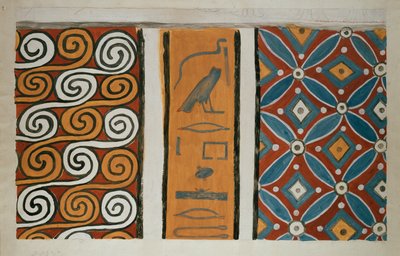 Kopi av veggmaleri fra privat grav 82 til Amenemhet, Theben I, 1, 163-167, 1900-tallet av Anna