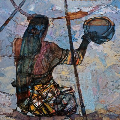 En fiskekvinne av Anna Contemporary Artist Kostenko