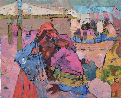 Mor med et sovende barn av Anna Contemporary Artist Kostenko