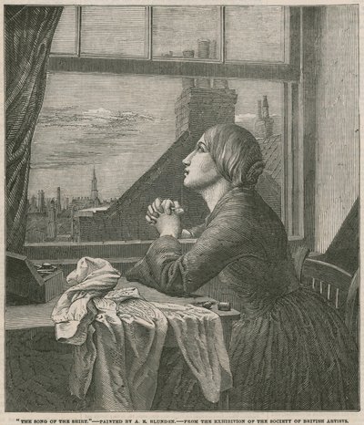 The Song of the Shirt - malt av A E Blunden (gravering) av Anna E. Blunden