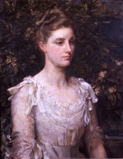 Portrett av Cecilia Farrer (olje på lerret) av Anna Lea Merritt