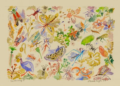 5 Svanesang, 2023 (akvarell) av Anna Pugh