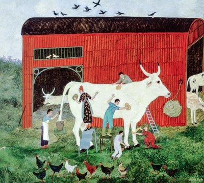 En tidlig start, 2007 (akryl) av Anna Pugh