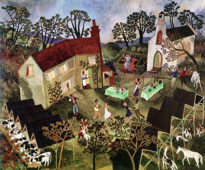 Låvedans, 2001 (akryl) av Anna Pugh