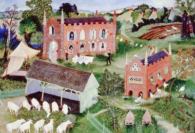 Fuglehus, 2002 (akryl) av Anna Pugh