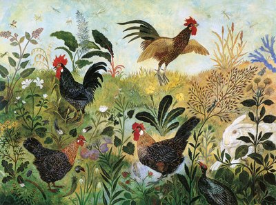 Gutter på blokken, 2001 (akryl) av Anna Pugh