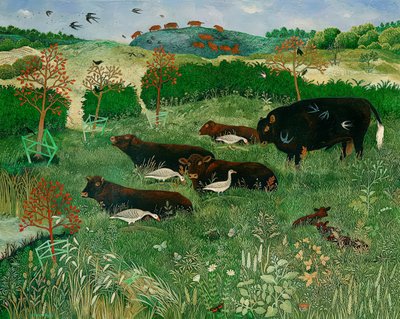 Insekter trener Pilates, 2011 (akryl) av Anna Pugh