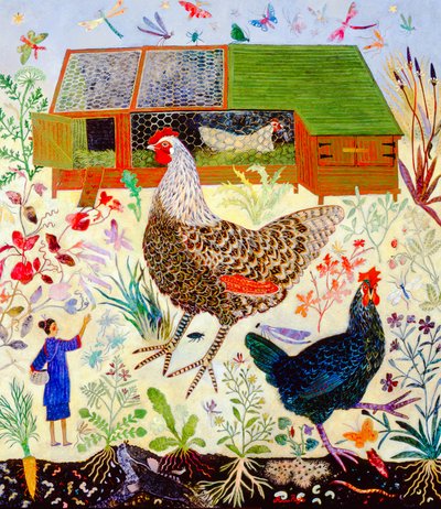 Sommerfugler, 2007 (akryl) av Anna Pugh