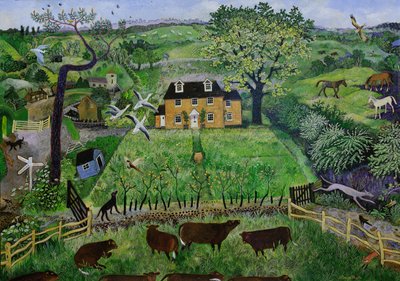 Cedar Cottage, 2016 (akryl) av Anna Pugh