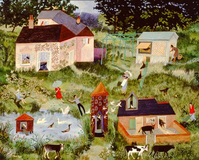 Dukking og dykking, 2006 (akryl) av Anna Pugh