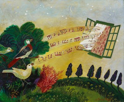 Tidlig utlysning, 2012 (akryl) av Anna Pugh
