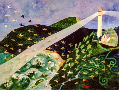 Å finne veien, 2004 (akryl) av Anna Pugh