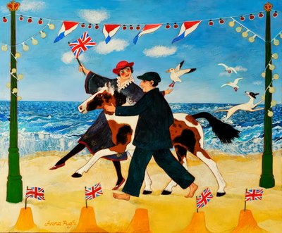 Jubileum ved havet, 2011 (akryl) av Anna Pugh