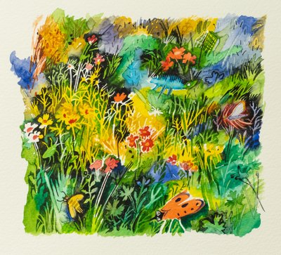 Enginsekter, 2023 (akvarell) av Anna Pugh