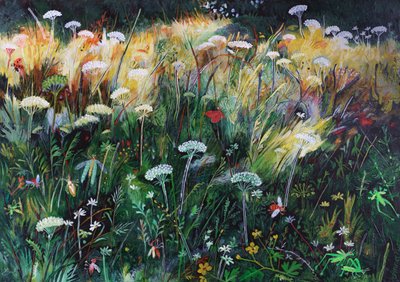 Natteng, 2022 (akryl på plate) av Anna Pugh