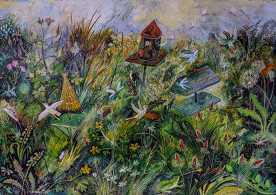Ok, så du tegner en frosk, 2022 (akryl på plate) av Anna Pugh
