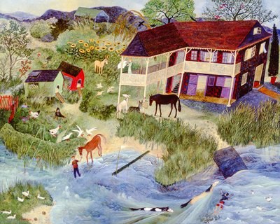 Tar steget, 2005 (akryl) av Anna Pugh