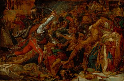 Skisse for "Opprøret i Kairo" av Anne-Louis Girodet de Roucy-Trioson