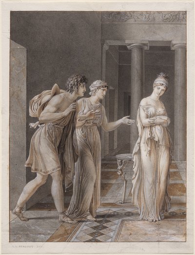 Møtet mellom Orestes og Hermine av Anne-Louis Girodet de Roucy-Trioson