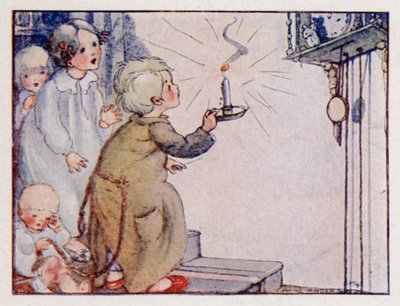 Barnerim: Dickery, Dickery, Dock! (farge litho) av Anne (after) Anderson