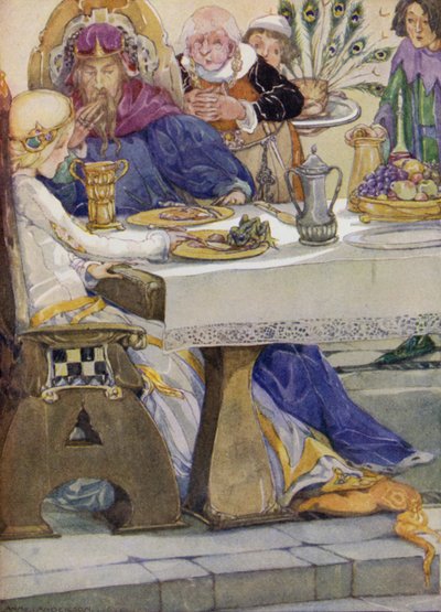 Froskeprinsen (farge litho) av Anne (after) Anderson