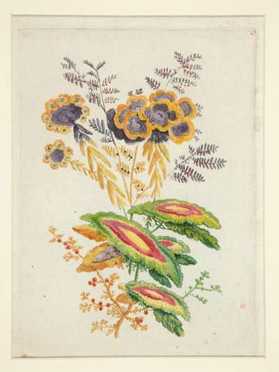 Fantastiske blomster, fra New Suite of Notebooks of Ideal Flowers for bruk av designere og malere av Anne Allen