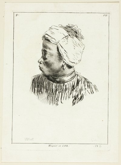 Head of Black (profil) av Anne Claude Philippe Caylus