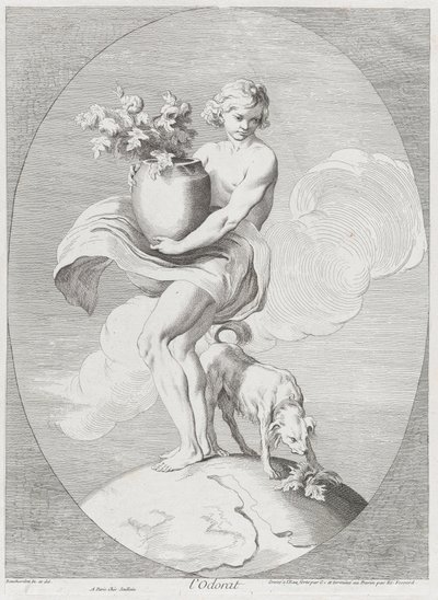Smell, 1730-65. Creators: Caylus, Anne-Claude-Philippe de, Etienne Fessard.   1184919   no       norwegian Successfully Translated  Original: Washington at Mt. Vernon Translat: Washington at Mt. Vernon 1332985 no norwegian Successfully Translated Original: av Anne Claude Philippe de Caylus, Etienne Fessard
