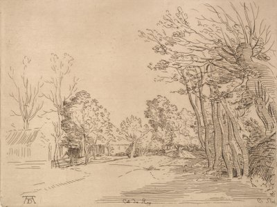 Landskap etter Durer.n.d. av Anne Claude Philippe de Caylus