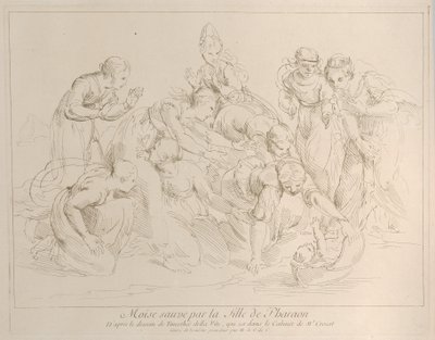 Moses reddet av faraos datter, ca. 1729. av Anne Claude Philippe de Caylus