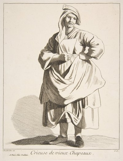 Selger av gamle hatter, 1742. av Anne Claude Philippe de Caylus