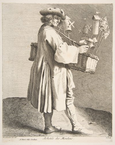 Whirligig Peddler, 1742. av Anne Claude Philippe de Caylus