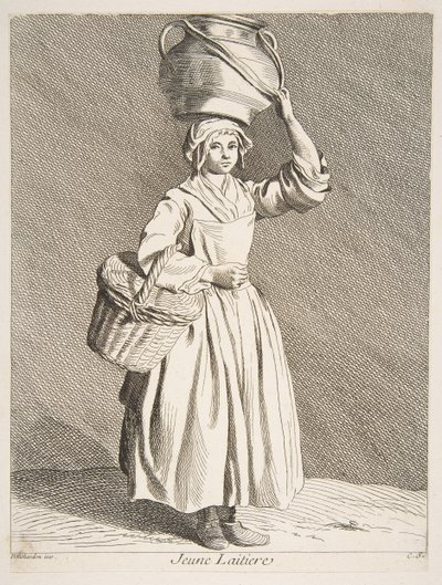 Ung melkepike, 1737. av Anne Claude Philippe de Caylus