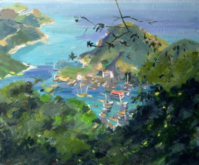 Utsikt over Aberdeen fra Peak, Hong Kong av Anne Durham