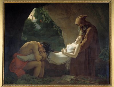 Atala til graven eller begravelsen til Atala. Maleri av Anne Louis Girodet de Roucy-Trioson (Anne-Louis Girodet de Roucy Trioson av Anne Louis Girodet de Roucy Trioson