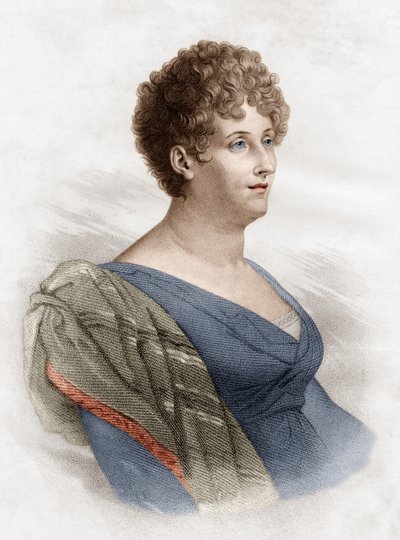 Constance de Salm, auch bekannt als Constance Pipenet, Schriftstellerin von Anne Louis Girodet de Roucy-Trioson