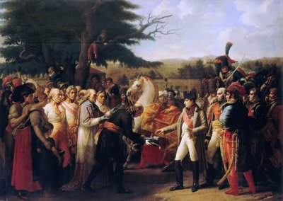 Napoleon Bonaparte mottar nøklene til Wien ved Schönbrunn-palasset, 13. november 1805 av Anne Louis Girodet de Roucy Trioson