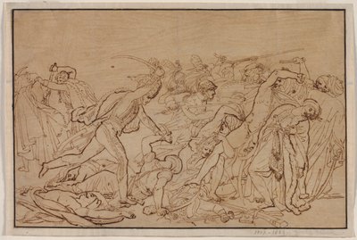 Studie for The Revolt of Cairo, 1810. av Anne Louis Girodet de Roucy Trioson