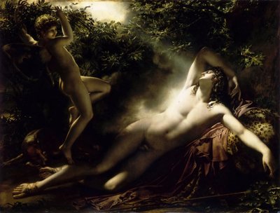 The Sleep of Endymion, 1791. av Anne Louis Girodet de Roucy Trioson