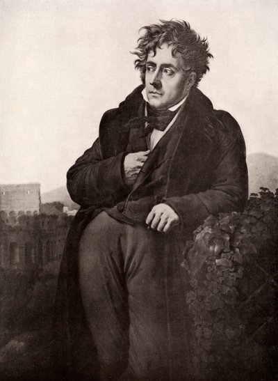 Francois-Rene, vicomte de Chateaubriand, fransk forfatter og diplomat, tidlig på 1800-tallet. av Anne-Louis Girodet de Roussy-Trioson