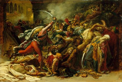 Skisse for Kairo-opprøret av Anne-Louis Girodet de Roussy-Trioson